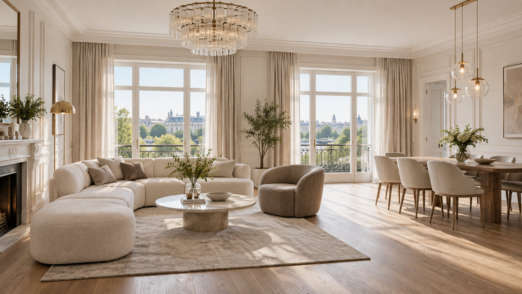 Material palette nội thất căn hộ