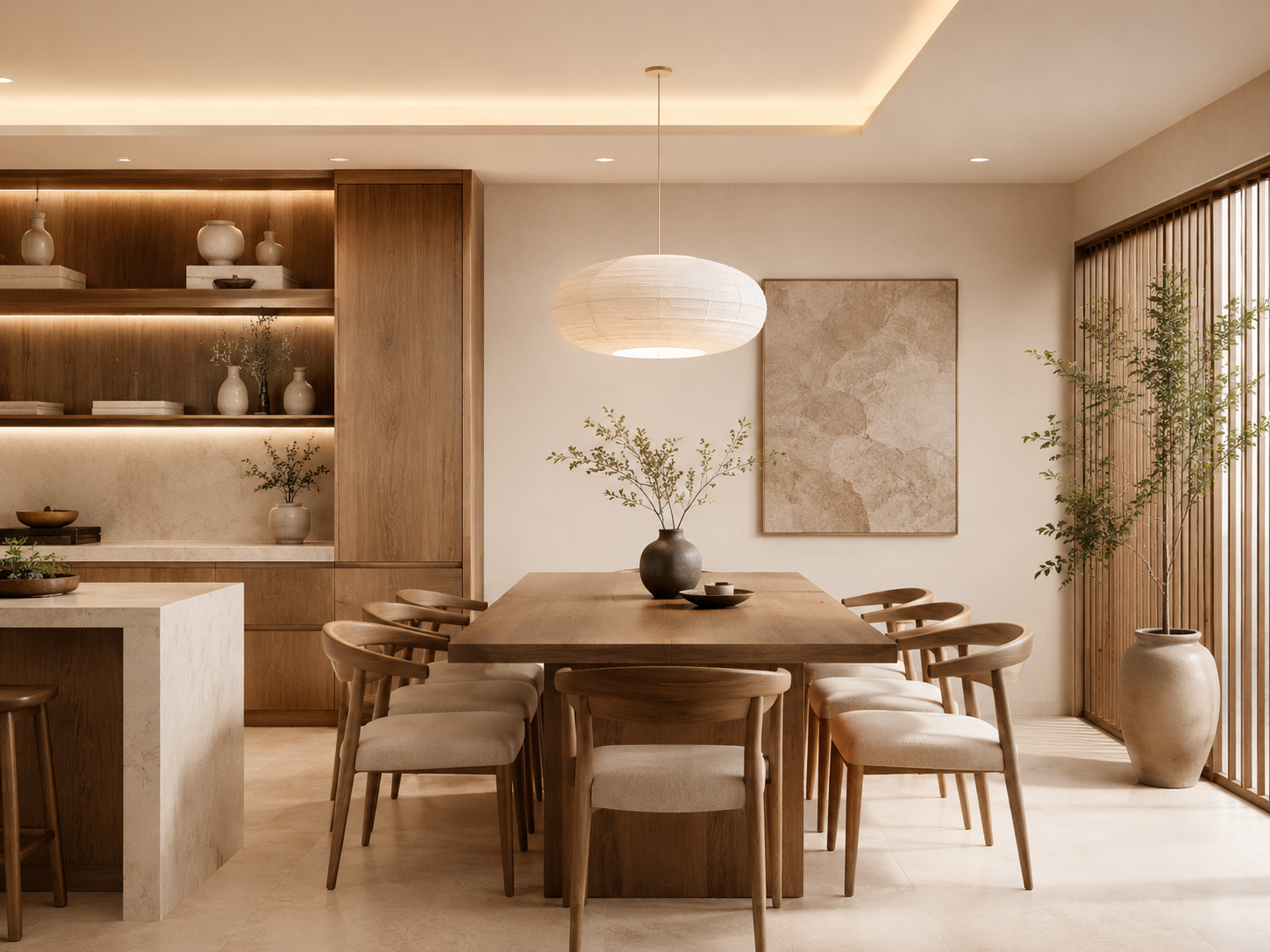 Thiết kế phòng ăn Tâm Mộc